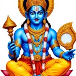 _a_detailed_portrait_of_vishnu_the_hindu_preserver_god_shown_with_blue_skin_adorned_with_a_golden_c_w81hjfooxcvhf12rkdqq_1
